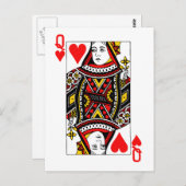 Carte Postale Antique reine de coeur (Devant / Derrière)