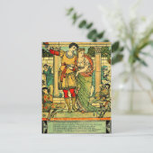 Carte Postale Antique Romantique Walter Crane Sleeping Beauté (Debout devant)