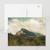 Carte Postale Antique rustique Mont Rundle (Devant / Derrière)