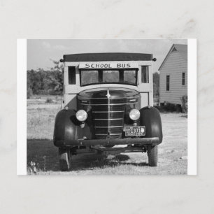 Carte Postale Antique School Bus, Greensboro, Géorgie, 1941