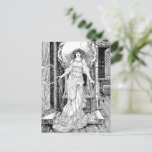 Carte Postale Antique victorienne L'époque de la Dame de Shalott (Debout devant)