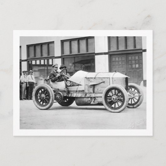 Carte Postale Antique voiture de course, années 1910 (Devant)