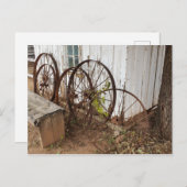 Carte Postale Antique Wagon Wheels (Devant / Derrière)