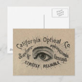 Carte Postale Antiquité des yeux Publicité optique (Devant / Derrière)