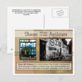 Carte Postale Antiquités des moulins à vapeur (Devant / Derrière)