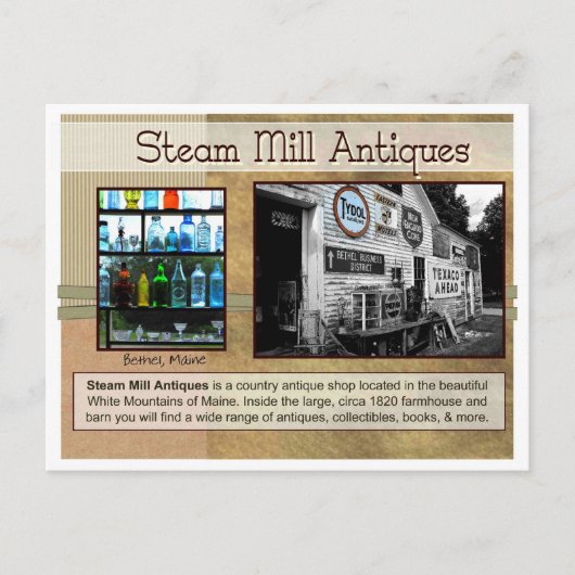 Carte Postale Antiquités des moulins à vapeur (Devant)