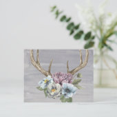 Carte Postale Antlers floraux de cerfs (Debout devant)