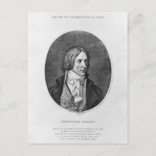 Carte Postale Antoine Christophe Saliceti gravée