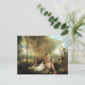 Carte Postale Antoine Watteau La fête de l'amour (Debout devant)