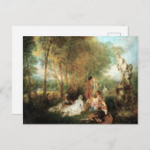 Carte Postale Antoine Watteau La fête de l'amour (Devant / Derrière)