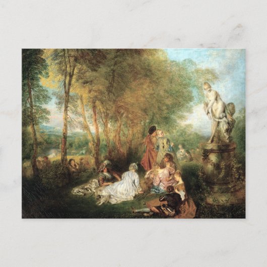 Carte Postale Antoine Watteau La fête de l'amour (Devant)