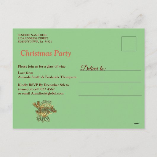 Carte postale Anton Pieck "The Fairy Tale Reader" (Dos)