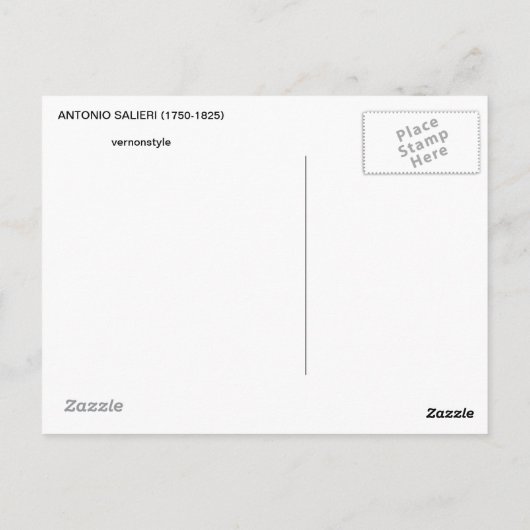 Carte Postale ANTONIO Salieri - opera composer (Dos)