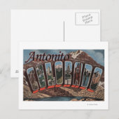 Carte Postale Antonito, Colorado - Scènes de grandes lettres (Devant / Derrière)