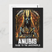 Carte Postale Anubis Ancienne Egypte DIEU Guide to Underworld (Devant / Derrière)
