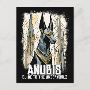 Carte Postale Anubis Dieu de l'Egypte Mythologie surréaliste