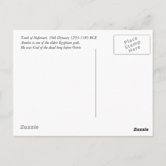 Carte Postale Anubis-Nefertari (Dos)