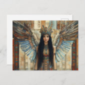 Carte Postale Anunnaki Star Goddess Ishtar Pastel Rainbow Art (Devant / Derrière)