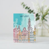 Carte Postale Anvers Belgique Voyage (Debout devant)