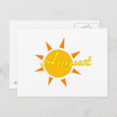 Carte Postale Aout (Devant / Derrière)