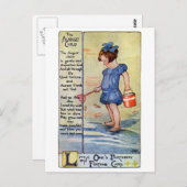 Carte Postale Août Anniversaire à la plage (Devant / Derrière)