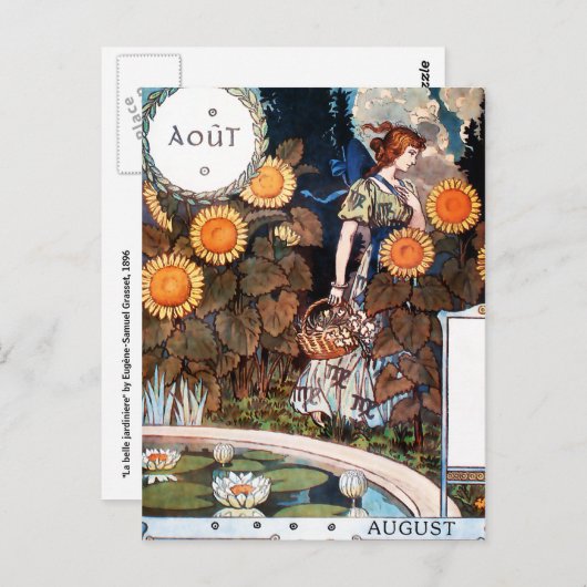 Carte postale :  Août Auot (Devant / Derrière)