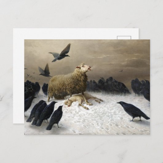 Carte Postale Août Friedrich Albrecht Schenck Anguish (Devant / Derrière)