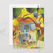 Carte Postale Août Macke artwork, Cour intérieure (Devant / Derrière)