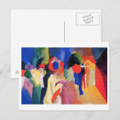 Carte Postale Août Macke - Avec Veste Jaune 1913 Aquarelle (Devant / Derrière)