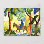 Carte Postale Août Macke - Balade à dos d'âne (Devant)