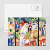 Carte Postale Août Macke - Big Zoo, Août Macke peinture (Devant / Derrière)