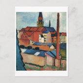 Carte Postale Août Macke - Bonn Maisons et Chimney 1911 Huile (Devant)