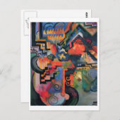 Carte Postale Août Macke - Composition des couleurs Ode à Bach 1 (Devant / Derrière)