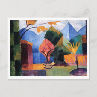 Carte Postale Août Macke - Jardin à Thuner Lake 1913 huile
