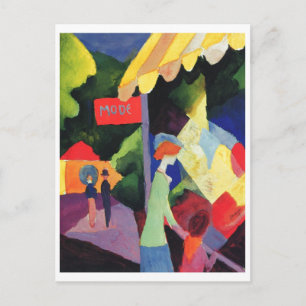 Carte Postale Août Macke - Modefenster 1913 aquarelle
