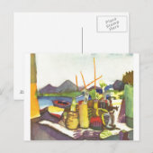 Carte Postale août Macke - Paysage avec Hammamet 1914 (Devant / Derrière)