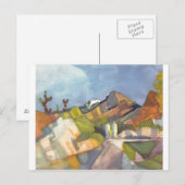 Carte Postale Août Macke - Paysage rocheux 1914 Aquarelle (Devant / Derrière)