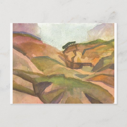 Carte Postale Août Macke - Schlucht 1914 Aquarelle (Devant)