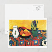 Carte Postale août Macke - Stilleben : Hyazinthenteppich 1910 (Devant / Derrière)