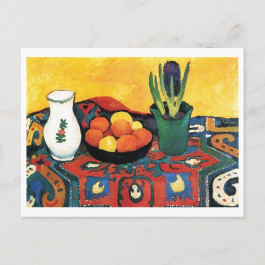 Carte Postale août Macke - Stilleben : Hyazinthenteppich 1910 (Devant)