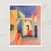 Carte Postale Août Macke - Vue dans une voie aquarelle 1914 (Devant)