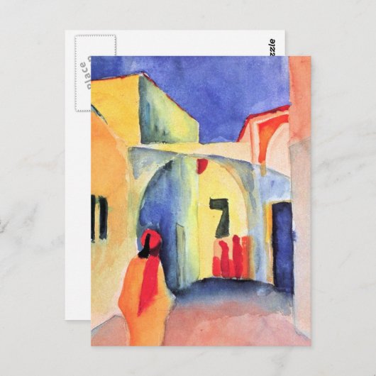 Carte Postale Août Macke - Vue sur une voie (Devant / Derrière)