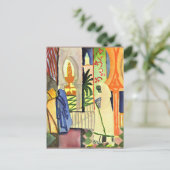 Carte Postale Août OEuvre Macke, Dans la salle du Temple (Debout devant)