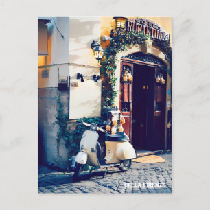 Carte Postale * AP12 Italia Scooter Florence Italien Cobblestone