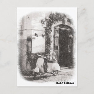Carte Postale * AP12 Scooter Florence Italien Cobblestone Italia