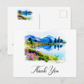 Carte Postale *~* AP19 QR Mariage Remerciements Montagne Nature (Devant / Derrière)