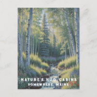 *~* AP49 Nature Maine Forest Woods Cascade