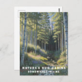 Carte Postale *~* AP49 Nature Maine Forest Woods Vacation Stream (Devant / Derrière)