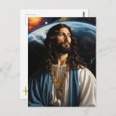 Carte Postale *~* AP50 Univers Imaginaire avec la planète Terre (Devant / Derrière)