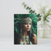 Carte Postale *~ AP53 Boho MAY Goddess Anniversaire Émeraude (Debout devant)